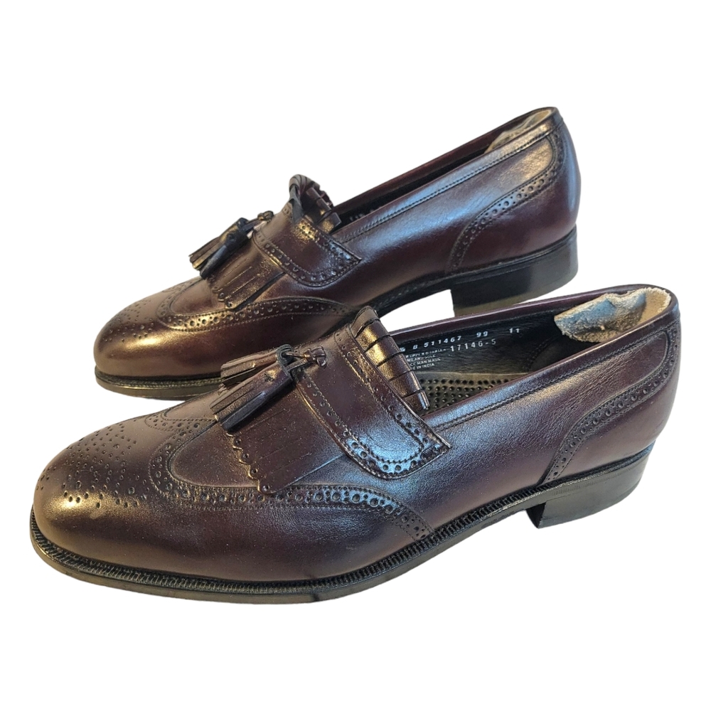 Florsheim Tassle Wing Tip Embossed Design Dress Office Formal Wear Shoe 11.5